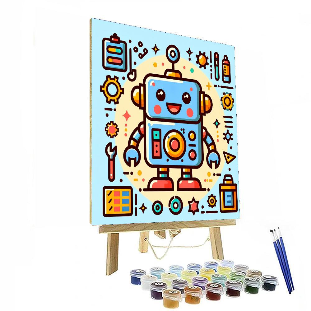 Robot Friend's Workshop Number Painting
