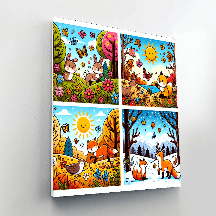 Charming Seasons Change Painting Number Kit