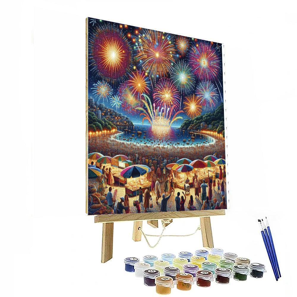 Pattaya International Fireworks Festival - Pattaya, Thailand Painting Number Kit