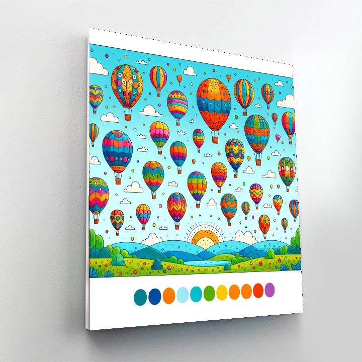 Festival Of Balloons Paint By Numbers Art