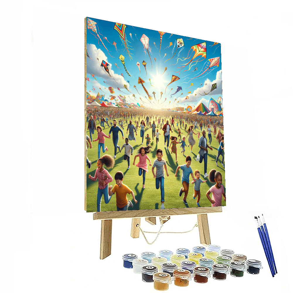Colorful Kite Festival - DIY Painting By Numbers Kit