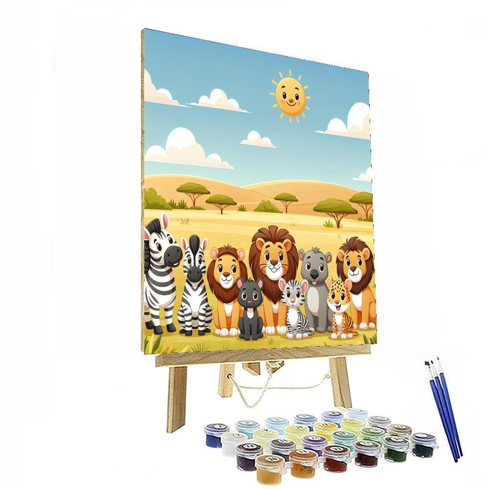 Safari Friends Adventure Paint By Numbers Kits