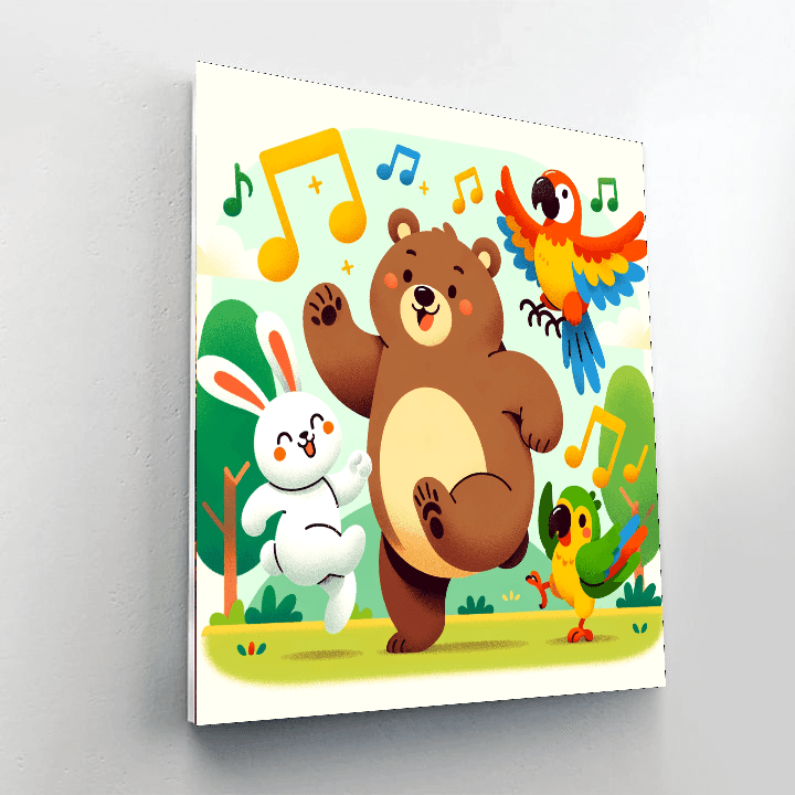 Dancing Animal Friends Painting By Numbers Kit