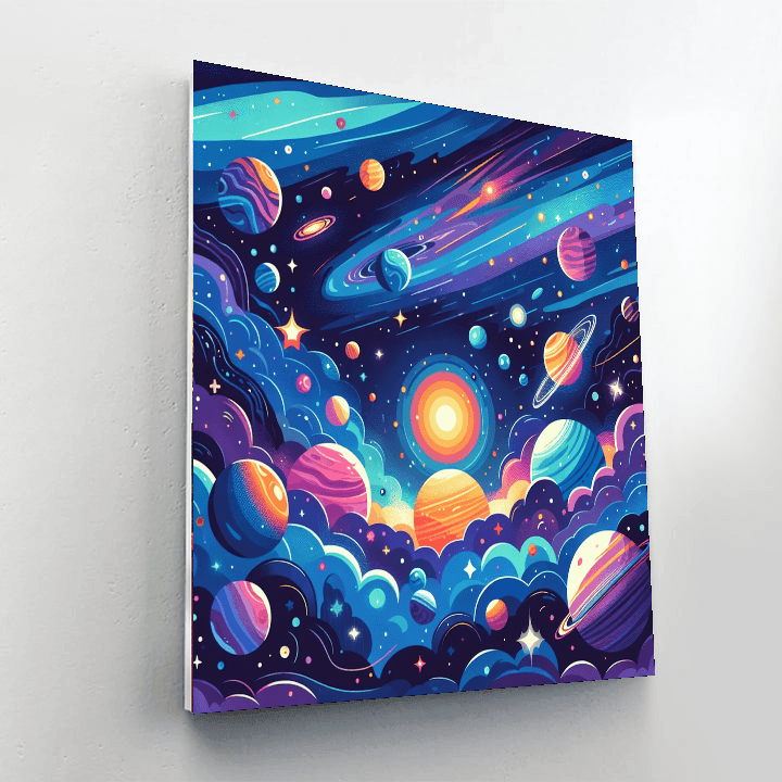 Galactic Adventure Journey Number Painting