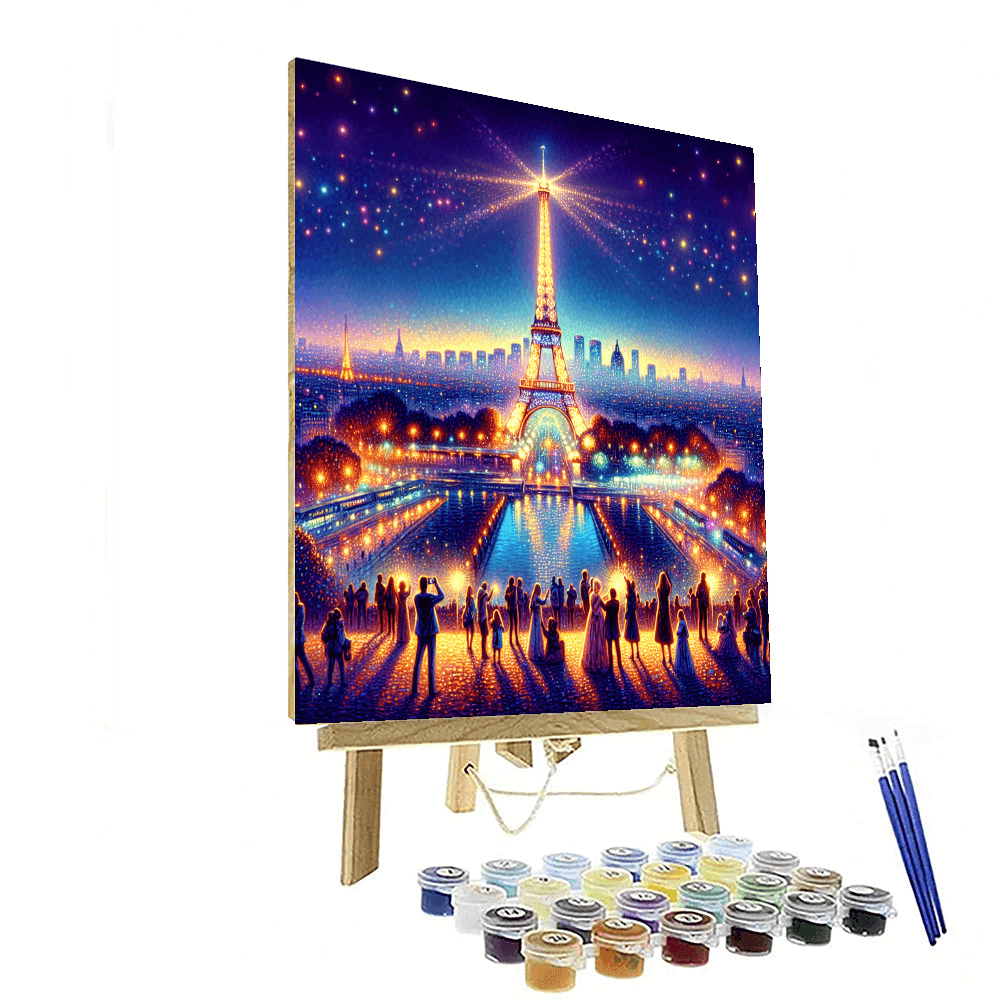 Eiffel Tower Light Show Paint By Color