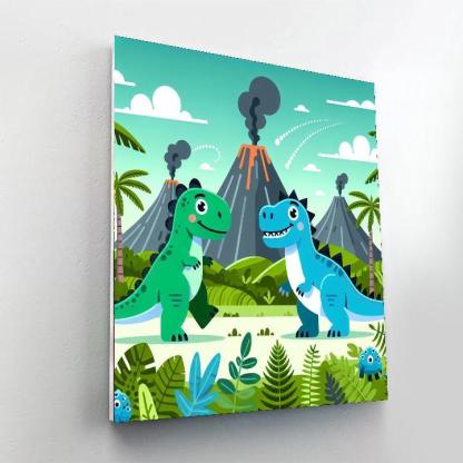 Dinosaur Park Paint By Numbers Art