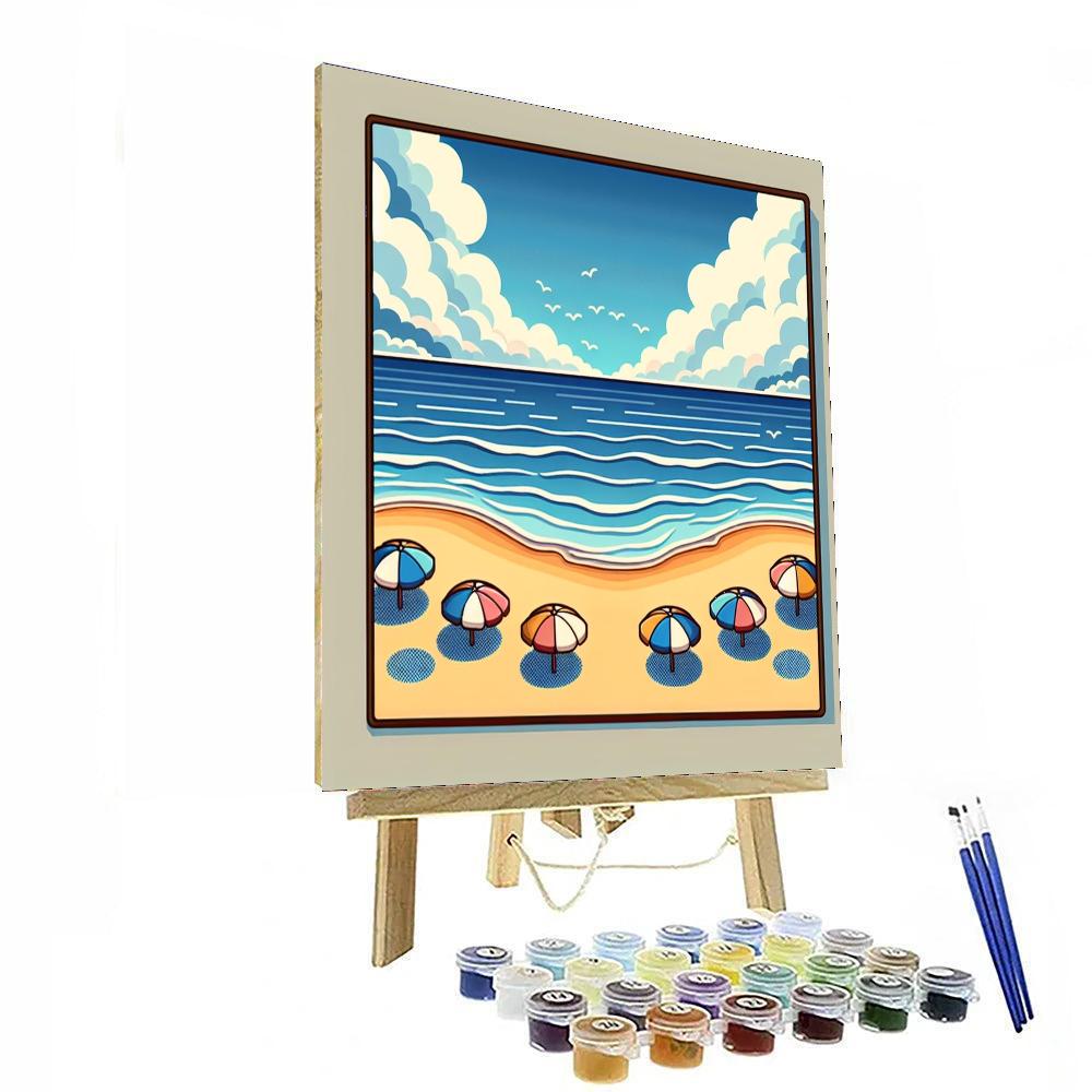 Peaceful Coastal Retreat Painting Number Kit