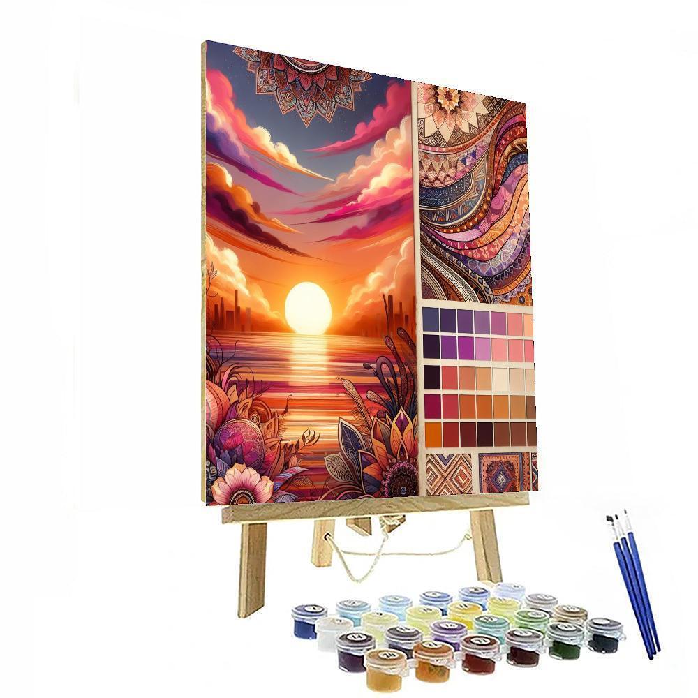 Bohemian Sunset Glow Paint By Number