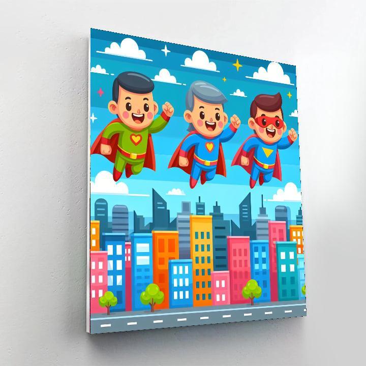 Fun Superheroes DIY Paint By Numbers