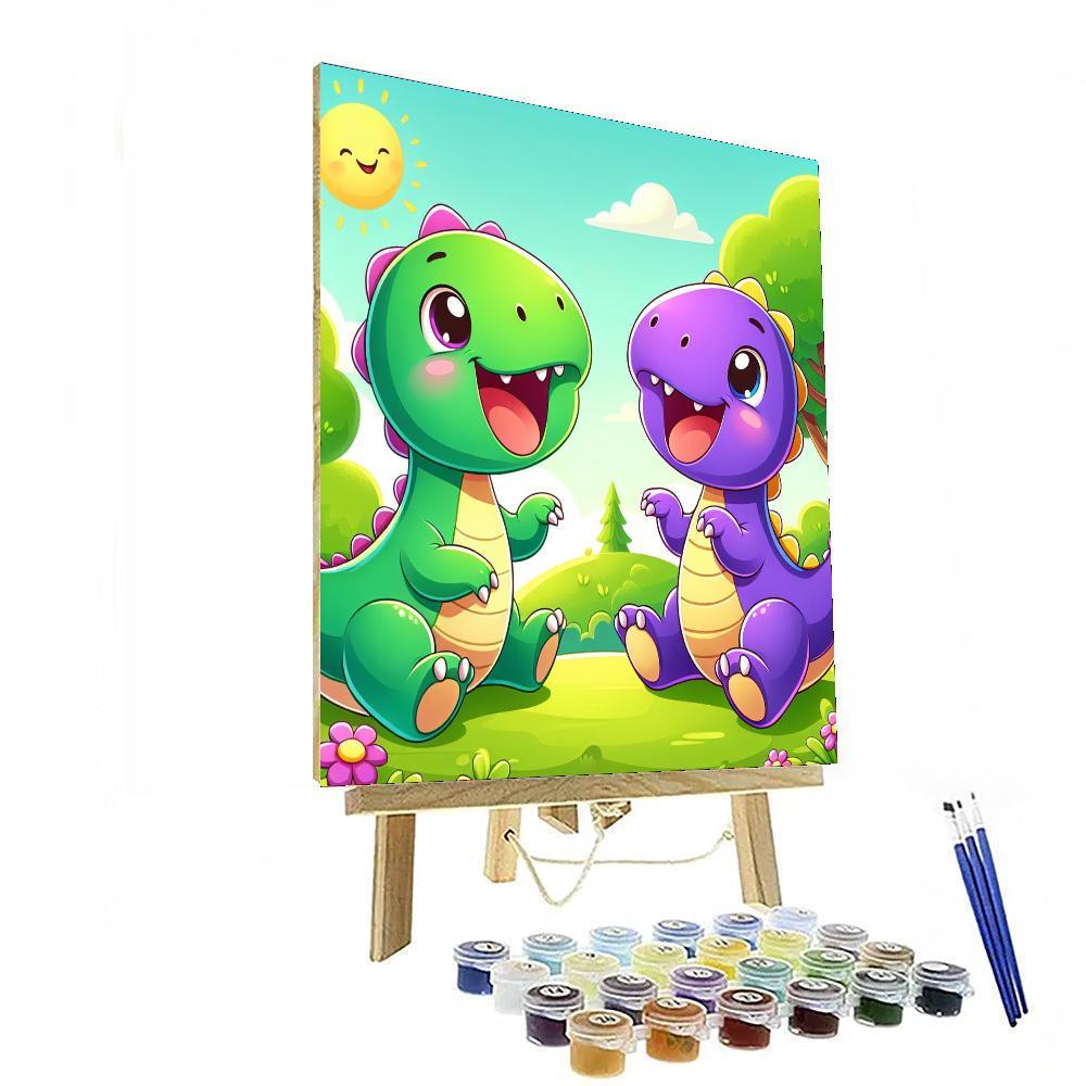 Curious Baby Dinosaurs Paint By Number