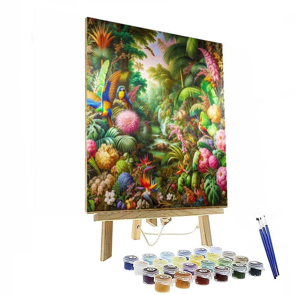 Blooming Tropical Paradise Paint By Numbers
