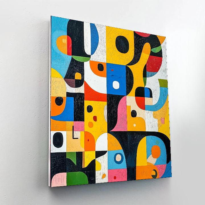 Joan Miró Inspired Whimsical Trails  Paint By Color