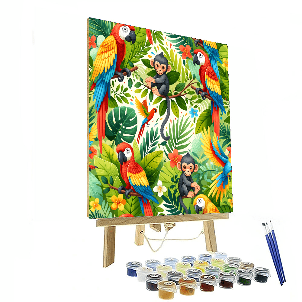 Playful Jungle Rhythm Paint By Numbers