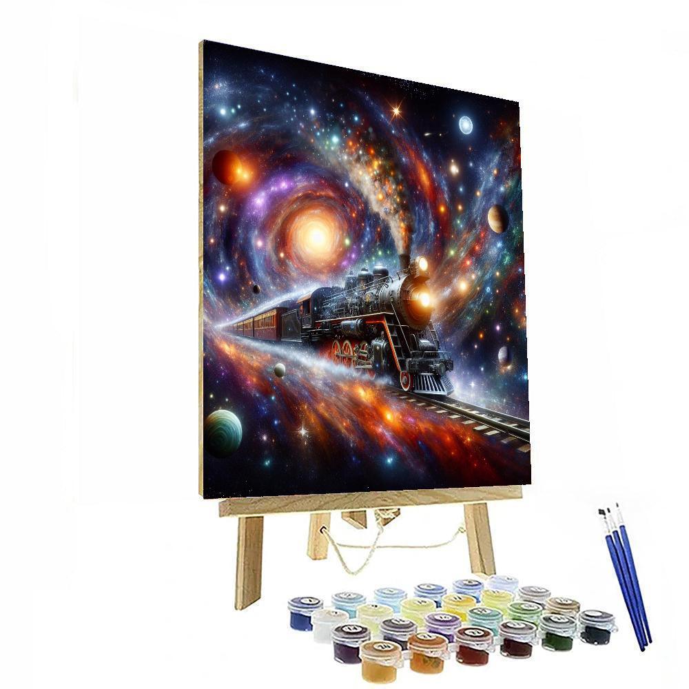 Galactic Train Ride Adventure Painting By Numbers Kit