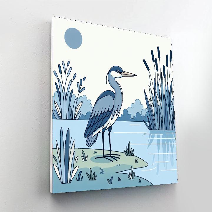 Harmonious Heron Paint By Numbers Art
