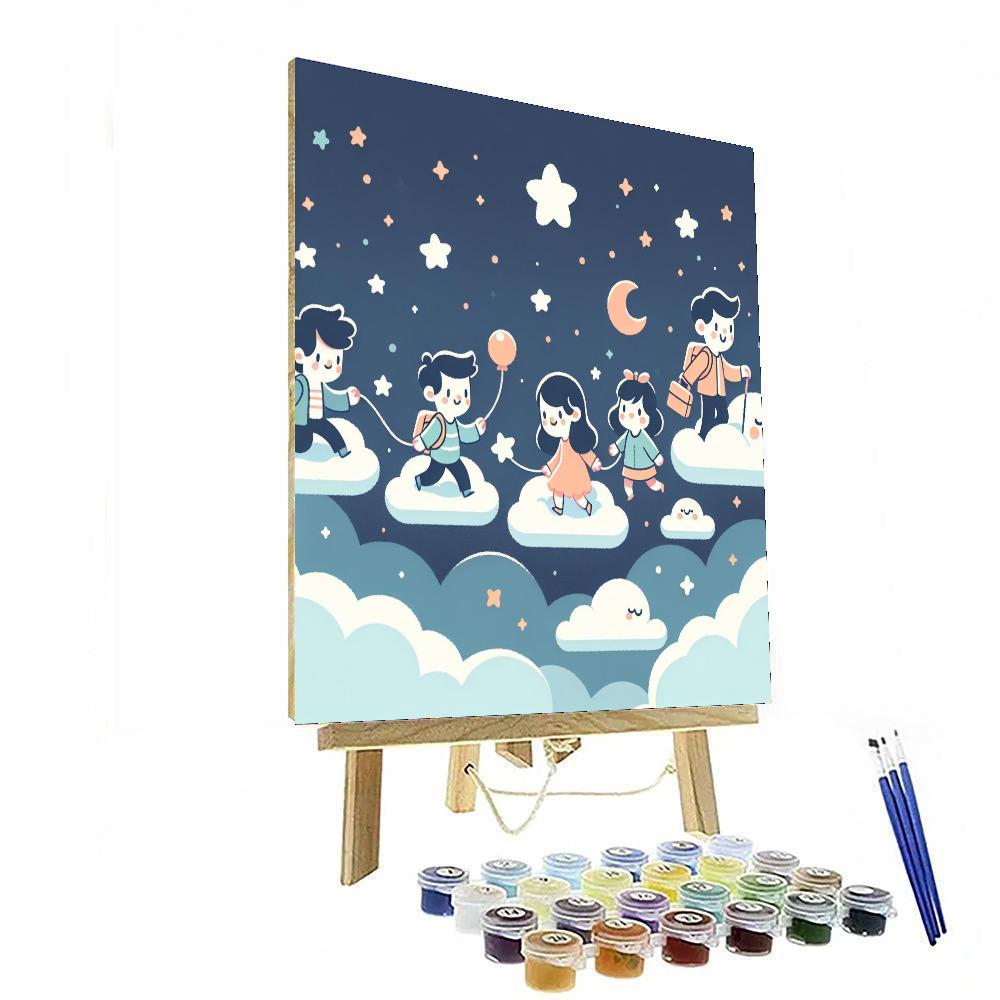 Celestial Cloud Quest Paint By Numbers Art