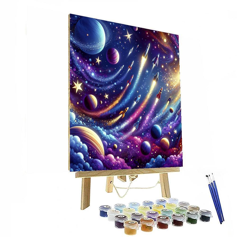 Cosmic Space Expedition Paint By Numbers Kits