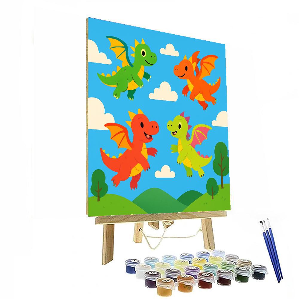 Fantastic Dragon Flight Paint By Numbers