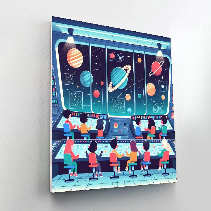 Space Expedition Command Painting Number Kit