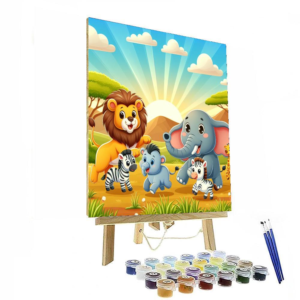 Sunny Safari Day DIY Paint By Numbers
