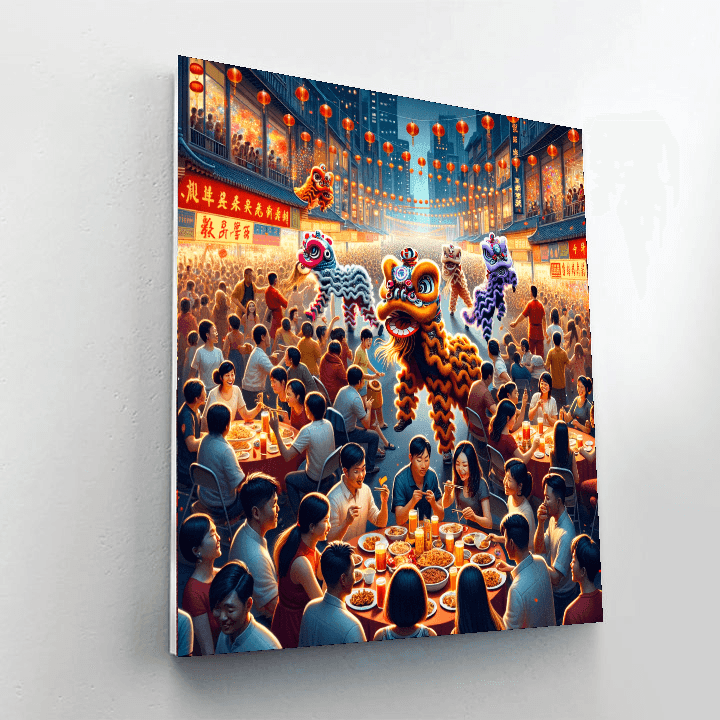 Chinese New Year - Various Locations, China Painting By Numbers Kit