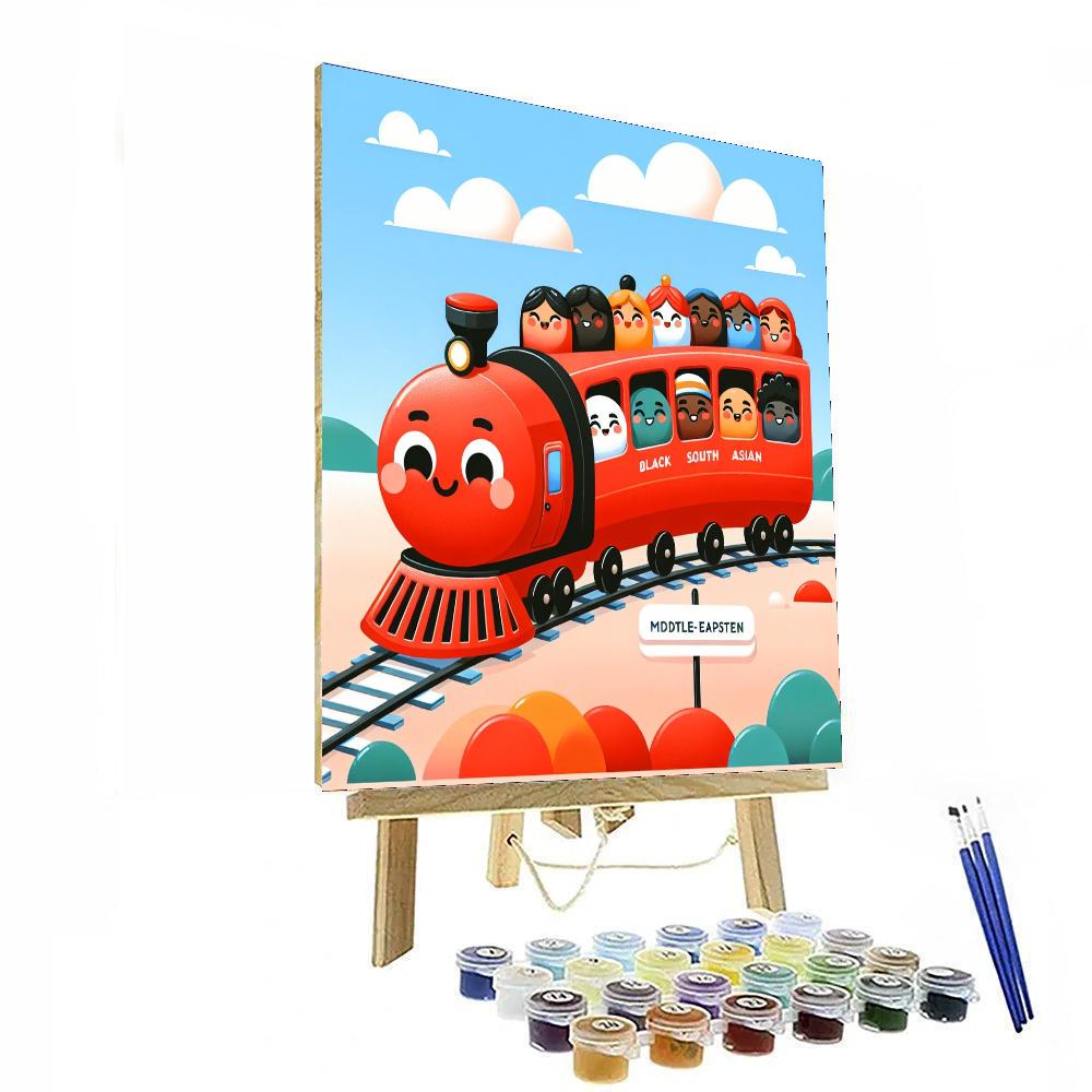Charming Train Painting By Numbers Kit
