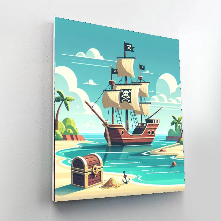 Pirate Lagoon Paint By Numbers Art