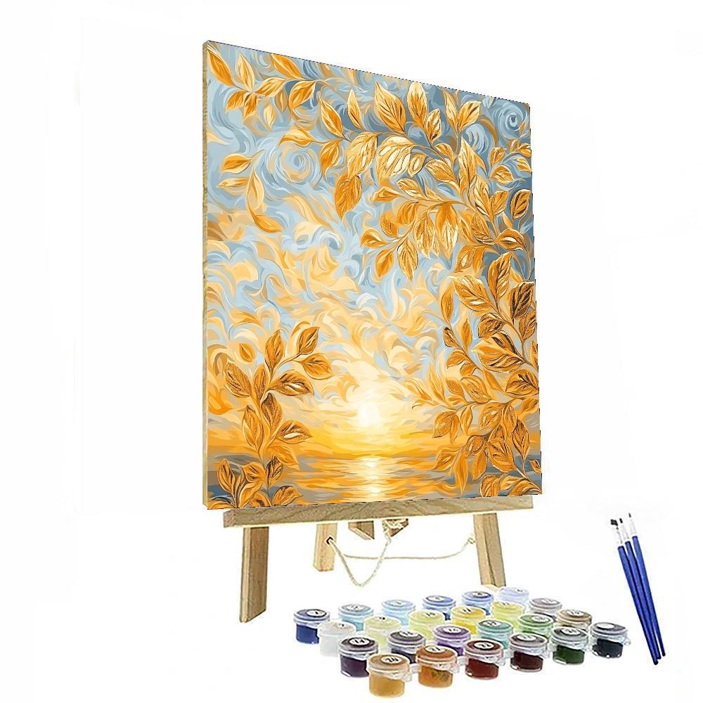 Gustav Klimt Inspired The Golden Hour  Number Painting