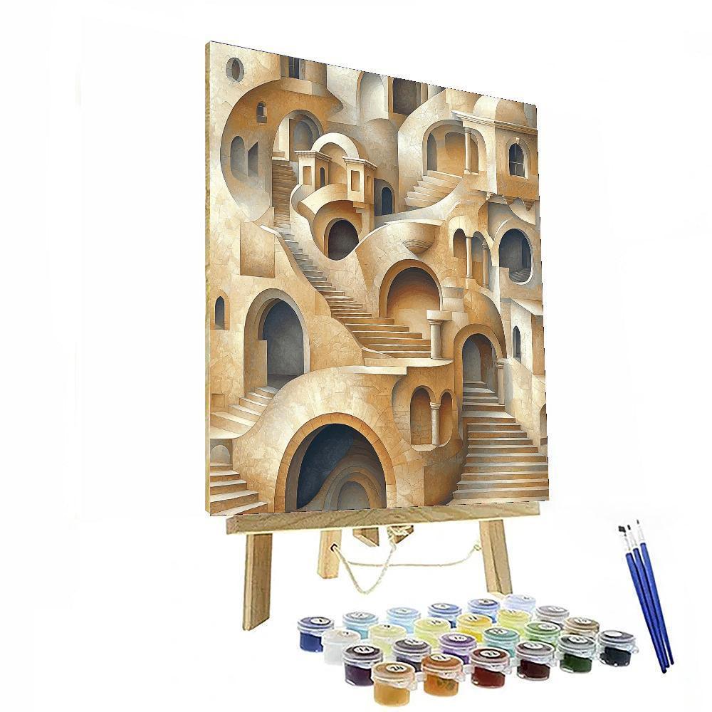 M.C. Escher Inspired Visions Of Complexity  Painting Number Kit