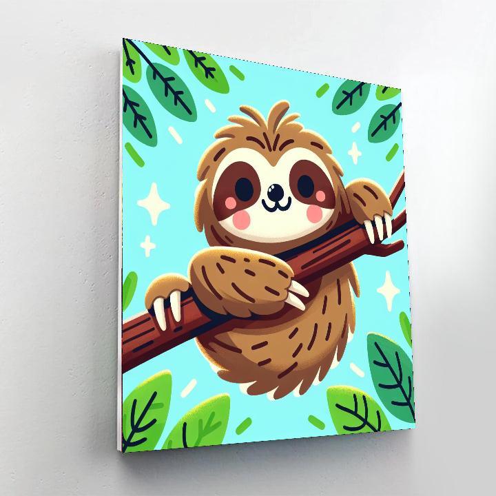 Cuddly Sloth Paint By Numbers Kits