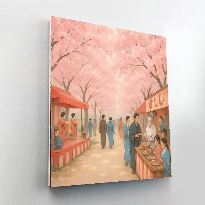 Sakura Matsuri Number Painting