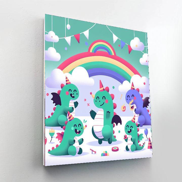 Friendly Dragon Party Numbered Painting Kits