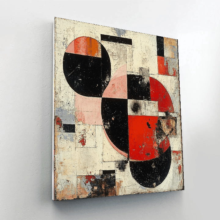 Kazimir Malevich Inspired Dynamic Energy  Painting By Numbers Kit