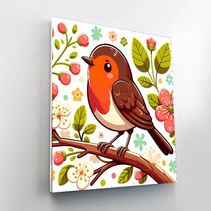 Radiant Robin Numbered Painting Kits