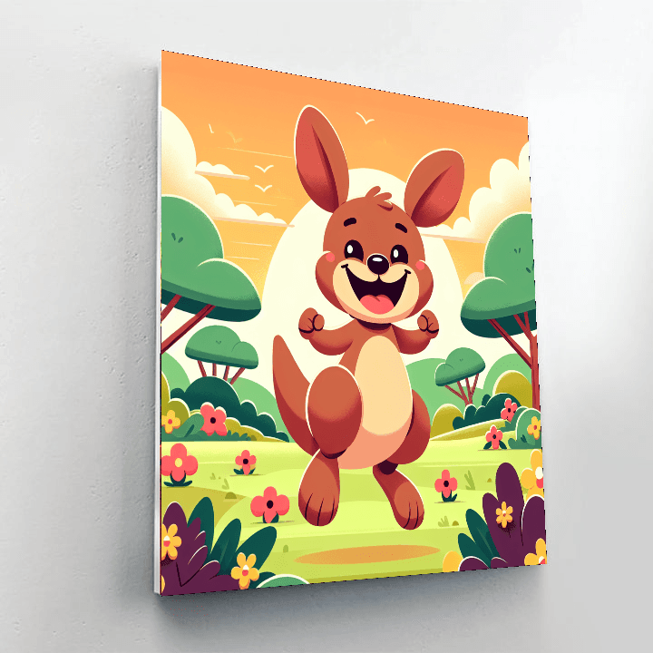 Adventurous Kangaroo Paint By Numbers Art