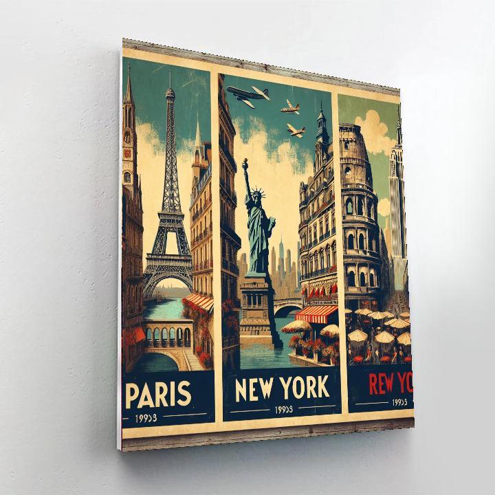 Vintage Travel Poster Series Paint By Number