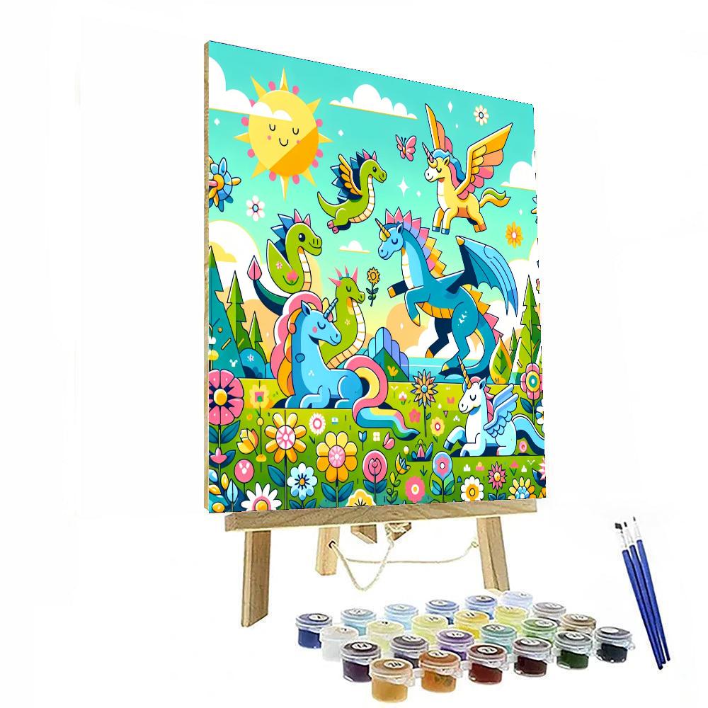 Magical Meadow Creatures Painting Number Kit