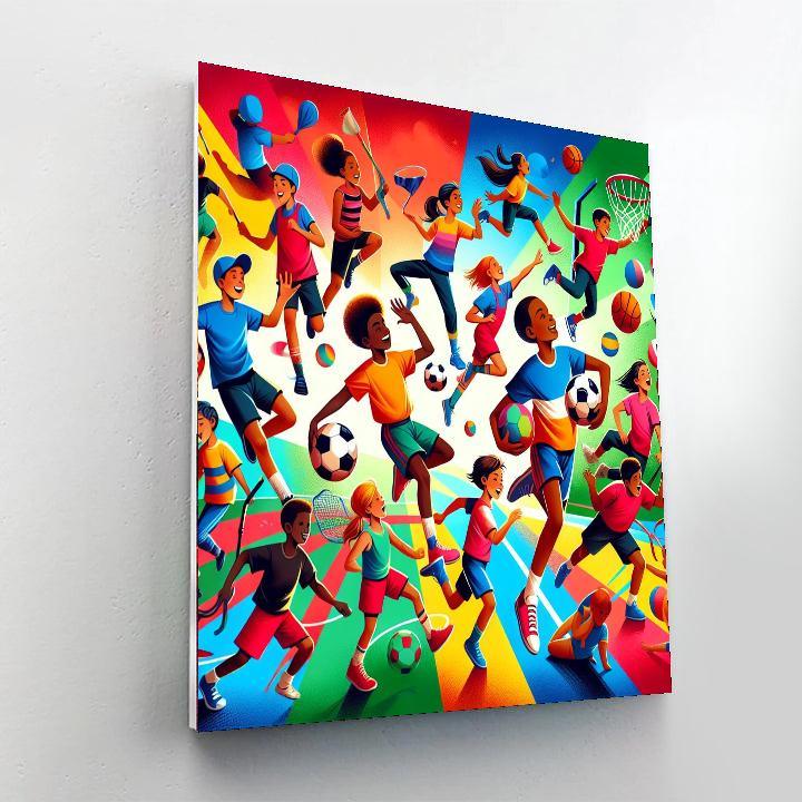 Dynamic Sports Extravaganza Number Painting