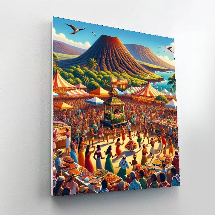 The Pahoa Lava Fest Number Painting