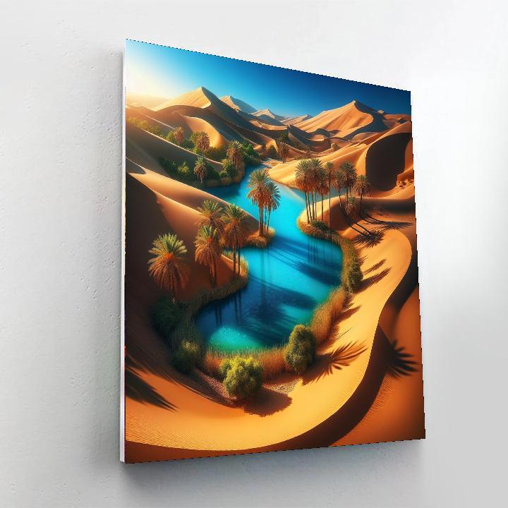 Azure Sky Desert Oasis Numbered Painting Kits