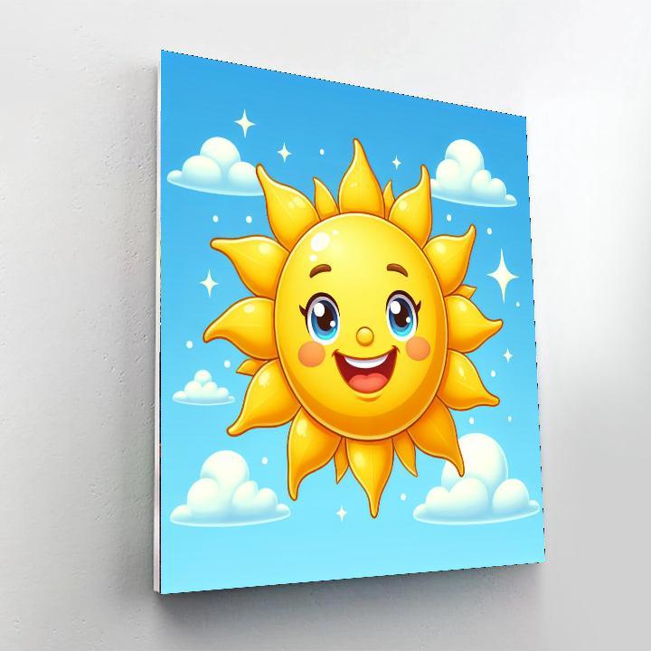 Delightful Sun Paint By Numbers Art