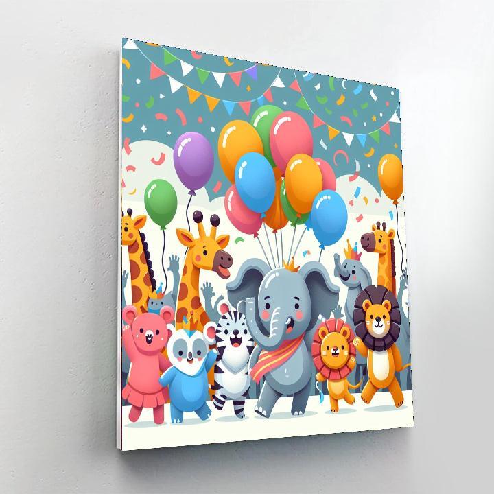Jolly Animal Parade Paint By Numbers Kits