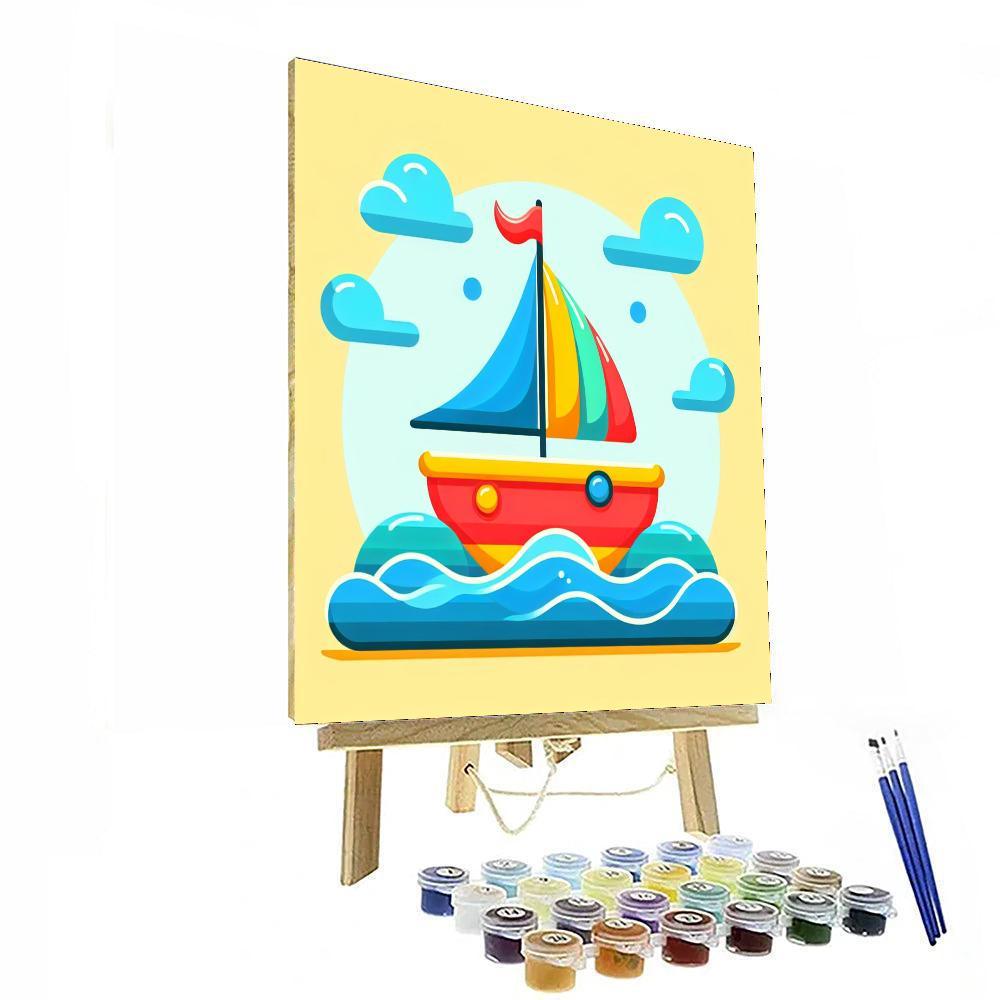 Sailing Boat Painting By Numbers Kit