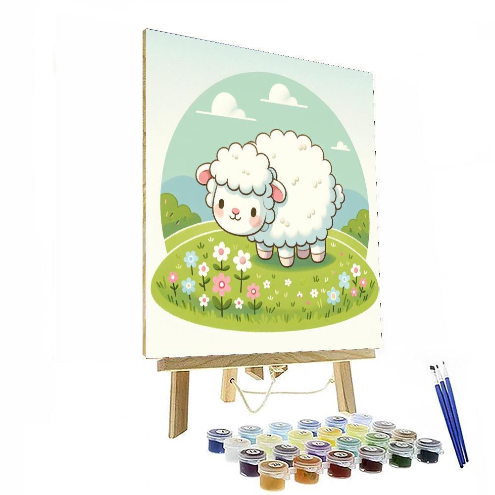 Adorable Sheep DIY Paint By Numbers