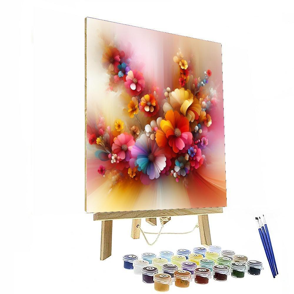 Radiant Flower Explosion Painting By Numbers Kit