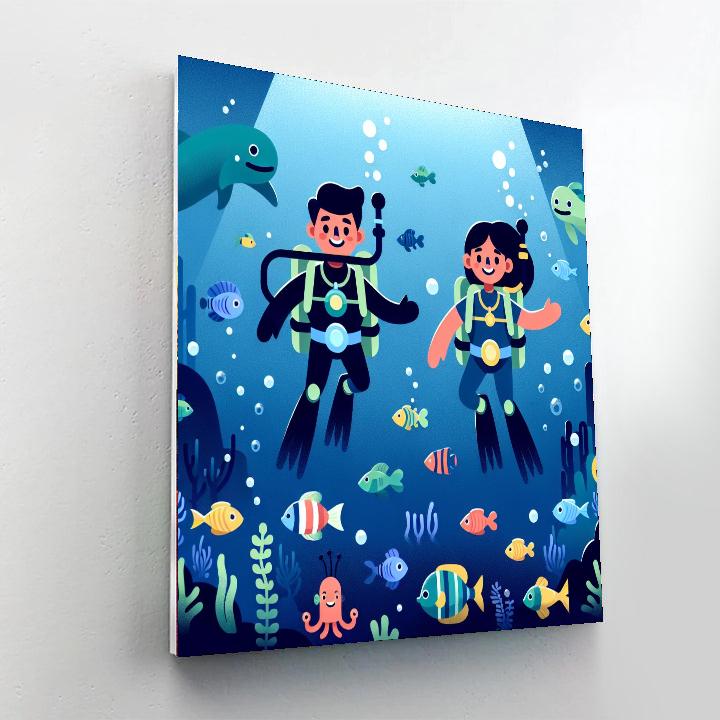 Mysterious Deep Sea Dive Paint By Numbers Art