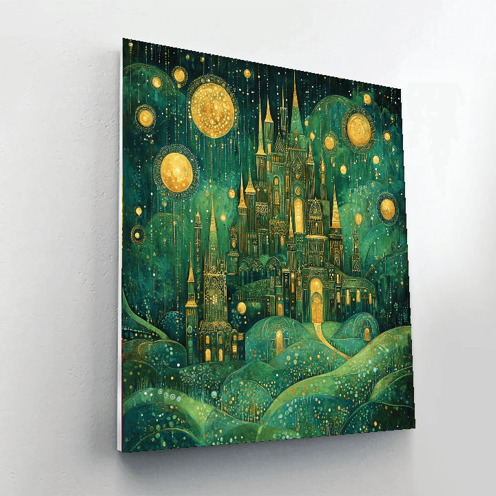 Gustav Klimt Inspired Classic Fairytale Castles  DIY Paint By Numbers