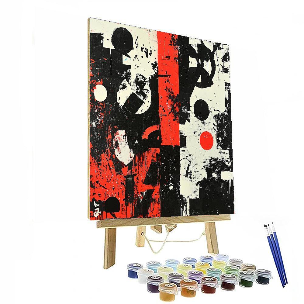 Banksy Inspired Fragmented Ideologies  Paint By Color