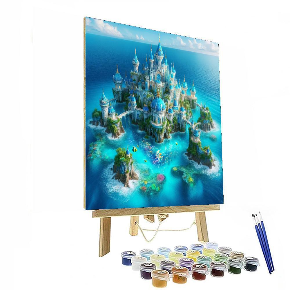 Fantasy Sea Castle Paint By Numbers Art