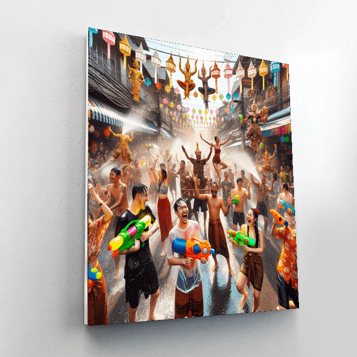 Songkran Water Festival Paint By Numbers Kits